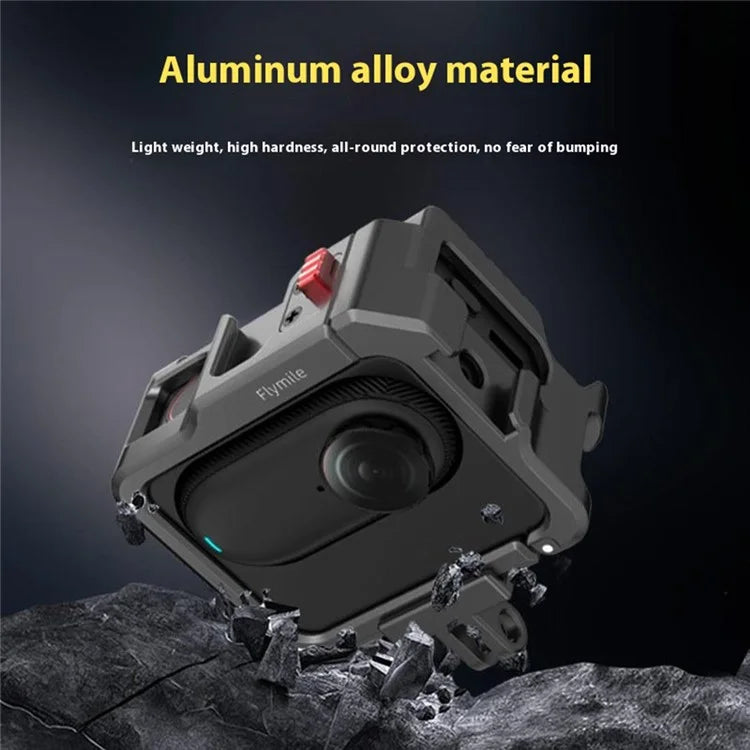 FLYMILE For Insta360 GO 3 / GO 3S Aluminum Alloy Cage Protective Shell Housing Bezel Accessories