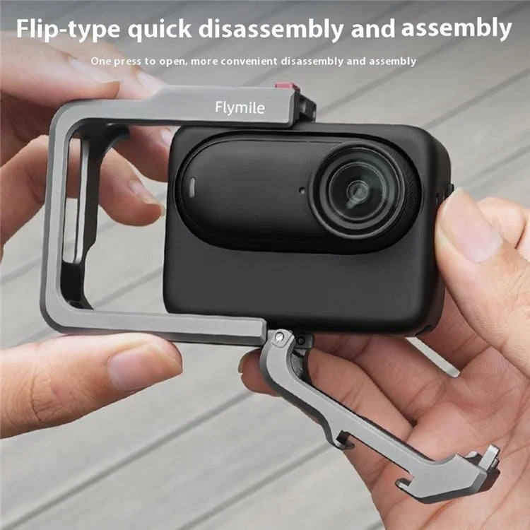 FLYMILE For Insta360 GO 3 / GO 3S Aluminum Alloy Cage Protective Shell Housing Bezel Accessories