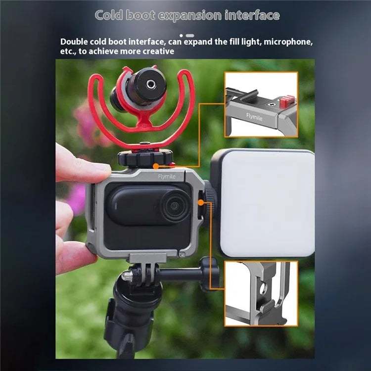 FLYMILE For Insta360 GO 3 / GO 3S Aluminum Alloy Cage Protective Shell Housing Bezel Accessories