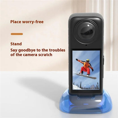 FLYMILE For Insta360 X4 Sports Camera Silicone Desktop Fixed Stand Upright Base