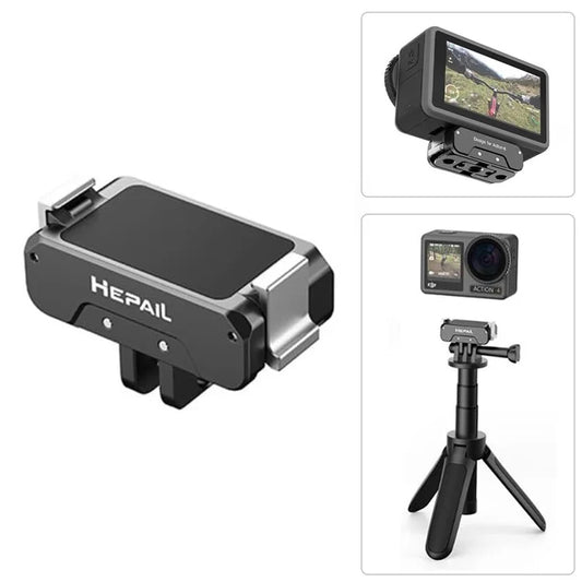 HEPAIL AC-17 For DJI Osmo Action 4 / Action 3 Sports Camera Magnetic Quick Release Base