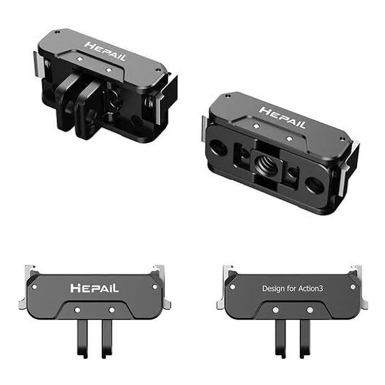 HEPAIL AC-17 For DJI Osmo Action 4 / Action 3 Sports Camera Magnetic Quick Release Base