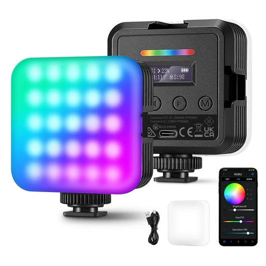 NEEWER RGB62 Magnetic RGB Video Light 360 Degree Full Color LED Camera Light