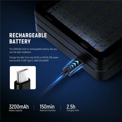 NEEWER RGB 176-A1 17 Scenes LED Video Light Panel with Upgraded Onboard Operation