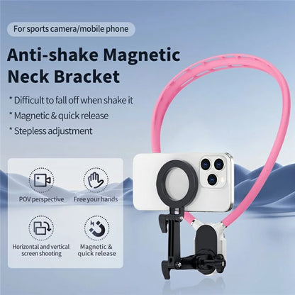 SX-P05 Outdoor Sports POV Magnetic Phone Neck Mount Hands Free Bracket for Action Camera