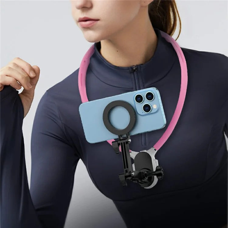 SX-P05 Outdoor Sports POV Magnetic Phone Neck Mount Hands Free Bracket for Action Camera