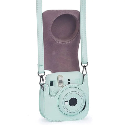 For Fujifilm Instax mini 12 / 11 / 9 / 8+ / 8 PU Leather Camera Bag with Photo Frame Album Stickers Kit Set