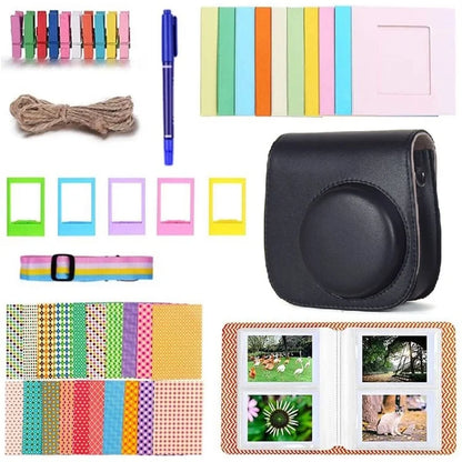 9-in-1 Accessories Kit for FujiFilm Instax Mini 12 / 11 / 9 Include Case / Album / Frames / Stickers / Pen Marker
