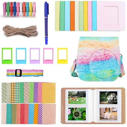 9-in-1 Accessories Kit for FujiFilm Instax Mini 12 / 11 / 9 Include Case / Album / Frames / Stickers / Pen Marker