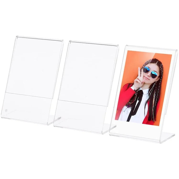 3Pcs Acrylic Photo Frame for Fujifilm Instax Mini 12 / 11 / 9 / 8 Tabletop Transparent Display 3" Photo Album Stand