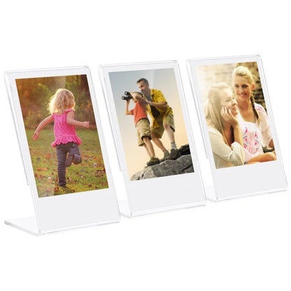 3Pcs Acrylic Photo Frame for Fujifilm Instax Mini 12 / 11 / 9 / 8 Tabletop Transparent Display 3" Photo Album Stand
