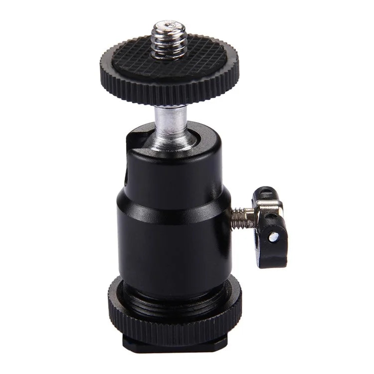 PULUZ PU211 Mini Ball Head Hot Shoe Tripod Head 1 / 4 inch Tripod Screw Head with Lock