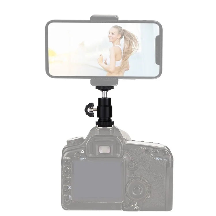 PULUZ PU211 Mini Ball Head Hot Shoe Tripod Head 1 / 4 inch Tripod Screw Head with Lock