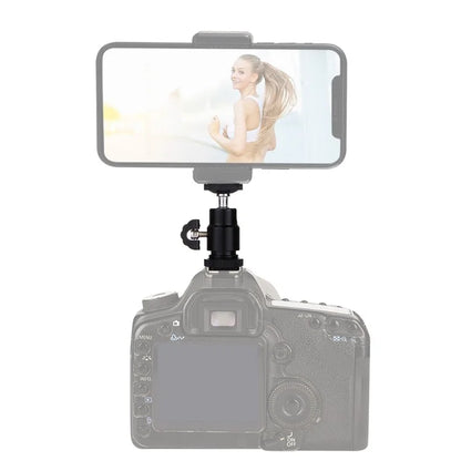 PULUZ PU211 Mini Ball Head Hot Shoe Tripod Head 1 / 4 inch Tripod Screw Head with Lock