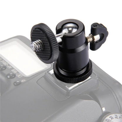 PULUZ PU211 Mini Ball Head Hot Shoe Tripod Head 1 / 4 inch Tripod Screw Head with Lock