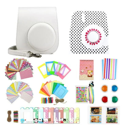 Accessories Kit for Fujifilm Instax Mini 11 Instant Camera Parts with Protective PU Leather Case, Photo Album, Frames, DIY Sticker, Filter