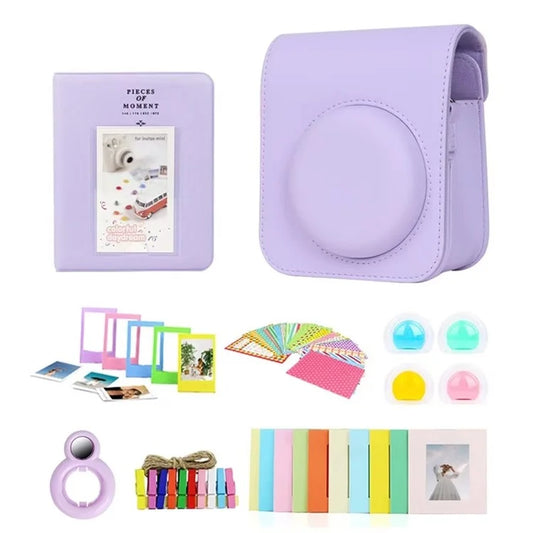 For Instax Mini 12 7-in-1 Accessories Kit Camera Bag Album Photo Frame Stickers Lens Set