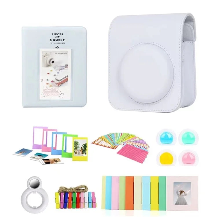 For Instax Mini 12 7-in-1 Accessories Kit Camera Bag Album Photo Frame Stickers Lens Set