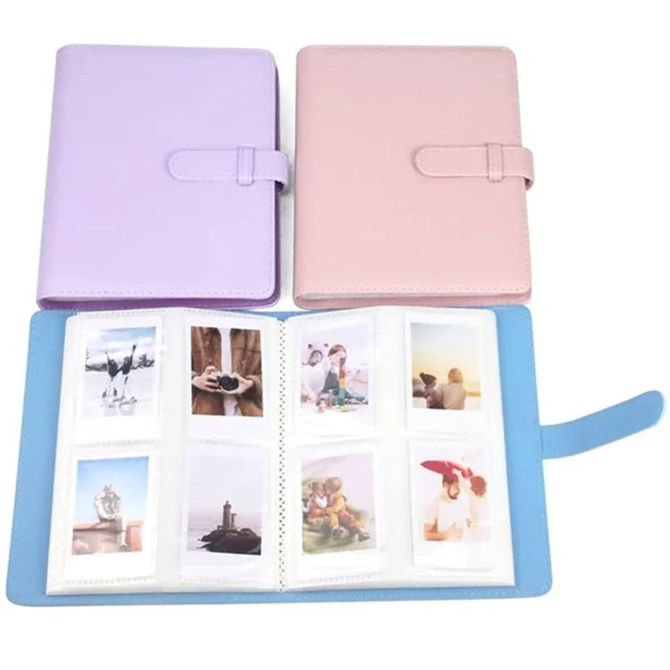 For Instax 3-inch Photos Storage Album 256 Pockets PU Leather Photo Storage Book