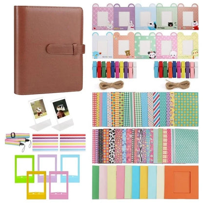 Accessories Kit for Instant Camera Parts with PU Leather Album, Acrylic Photo Frames, Stickers