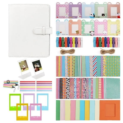 Accessories Kit for Instant Camera Parts with PU Leather Album, Acrylic Photo Frames, Stickers