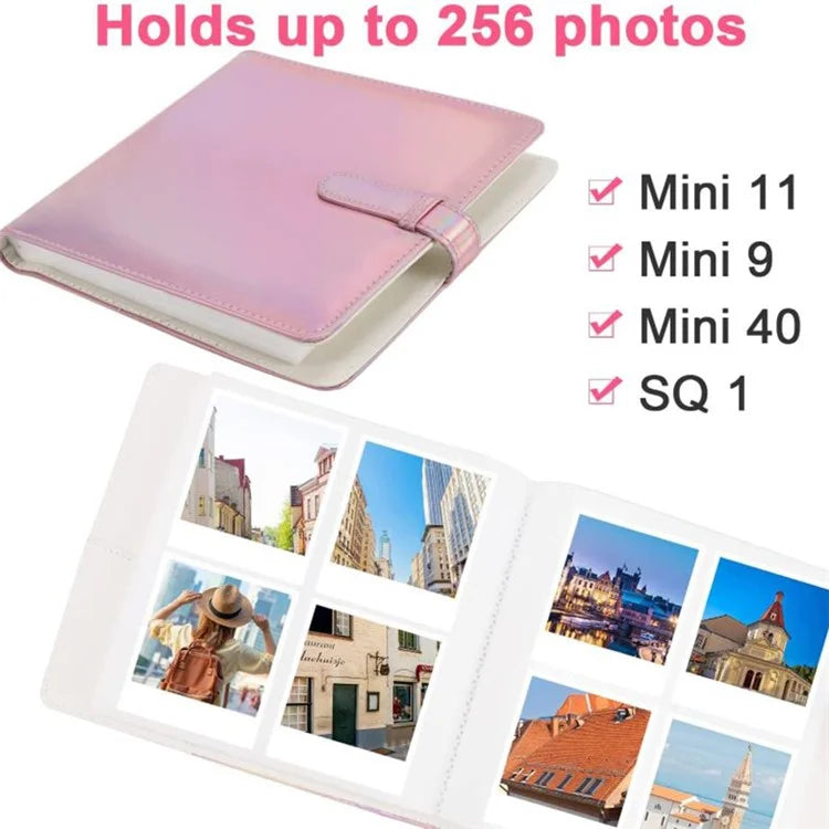 Accessories Kit for Instant Camera Parts with PU Leather Album, Acrylic Photo Frames, Stickers