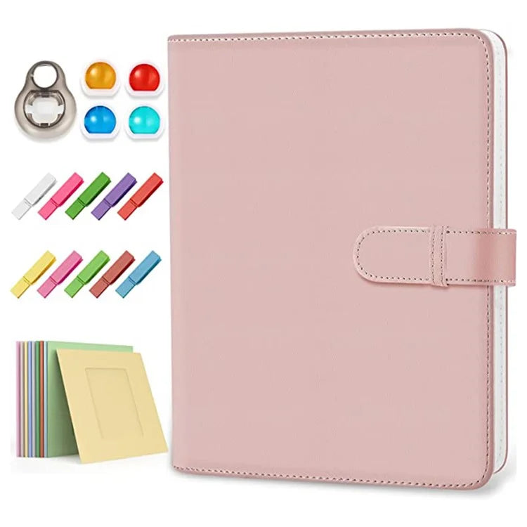 For Fujifilm Instax Mini 11 / 12 Instant Camera Accessories Kit with PU Leather Album, Filters, Photo Frames
