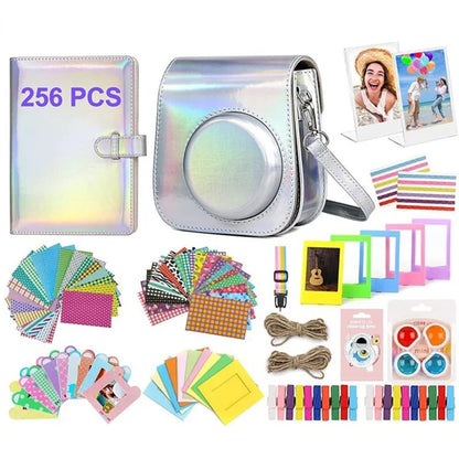 Accessories Kit for Fujifilm Instax Mini 11 / 12 Instant Camera Parts with Carrying Case, Photo Album, Frames, DIY Sticker, Filter