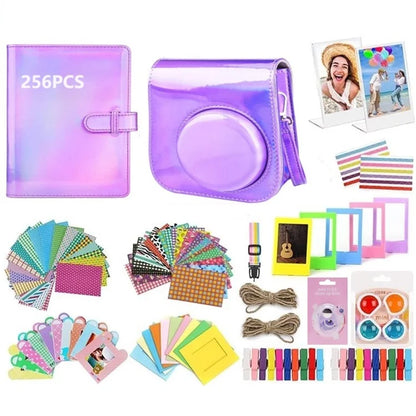 Accessories Kit for Fujifilm Instax Mini 11 / 12 Instant Camera Parts with Carrying Case, Photo Album, Frames, DIY Sticker, Filter
