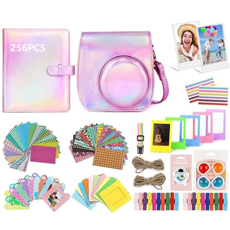 Accessories Kit for Fujifilm Instax Mini 11 / 12 Instant Camera Parts with Carrying Case, Photo Album, Frames, DIY Sticker, Filter