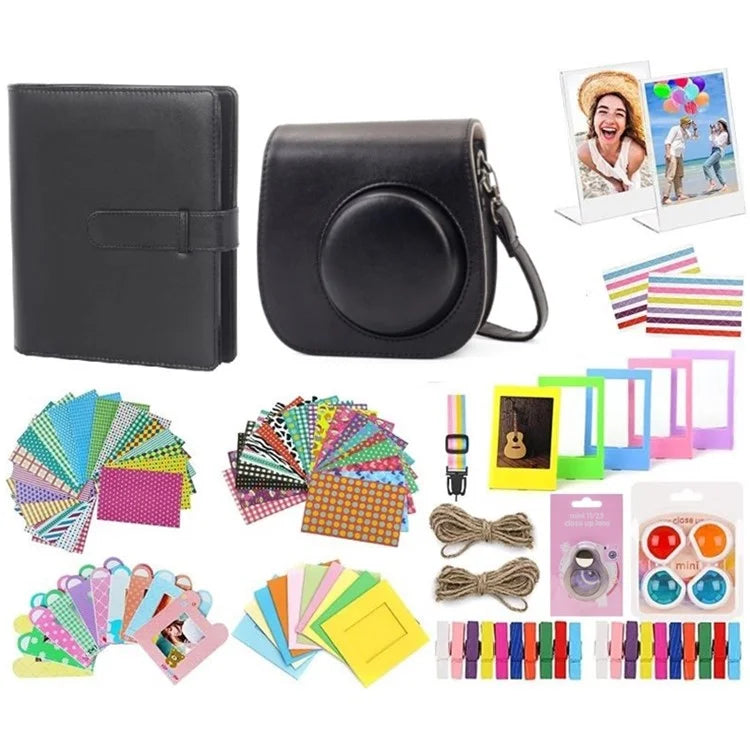 Accessories Kit for Fujifilm Instax Mini 11 / 12 Instant Camera Parts with Carrying Case, Photo Album, Frames, DIY Sticker, Filter