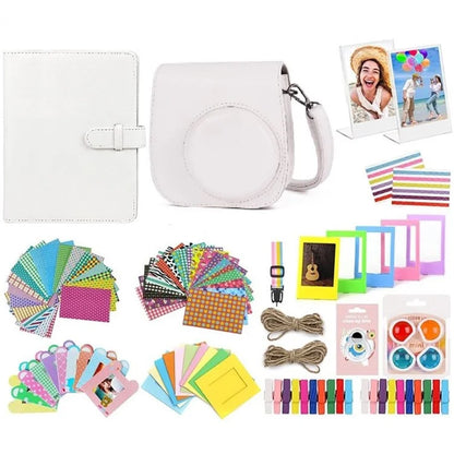 Accessories Kit for Fujifilm Instax Mini 11 / 12 Instant Camera Parts with Carrying Case, Photo Album, Frames, DIY Sticker, Filter