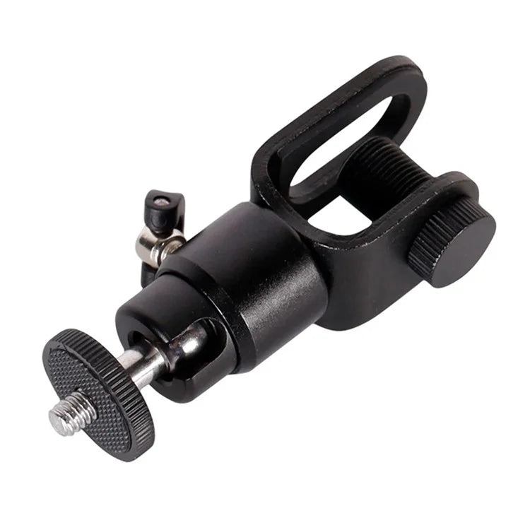 C038 1 / 4" Screw Aluminum Alloy Laptop Monitor Clip Fill Light Holder for Live Broadcast Conference