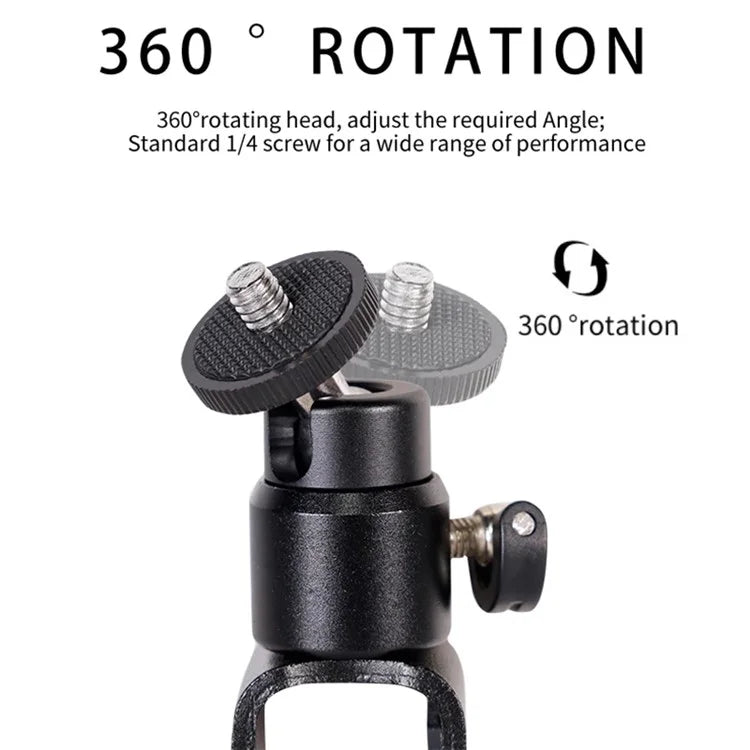 C038 1 / 4" Screw Aluminum Alloy Laptop Monitor Clip Fill Light Holder for Live Broadcast Conference