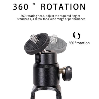 C038 1 / 4" Screw Aluminum Alloy Laptop Monitor Clip Fill Light Holder for Live Broadcast Conference