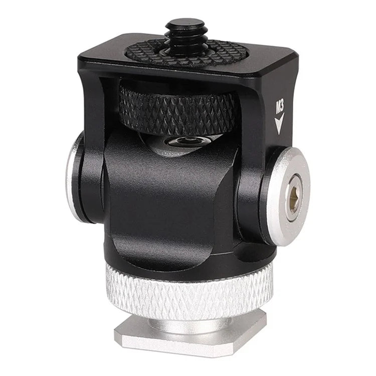 C037 360-Degree Rotating Gimbal for SLR Camera Quick Release Mount Adapter with Hot Shoe, 1 / 4 Screw Hole