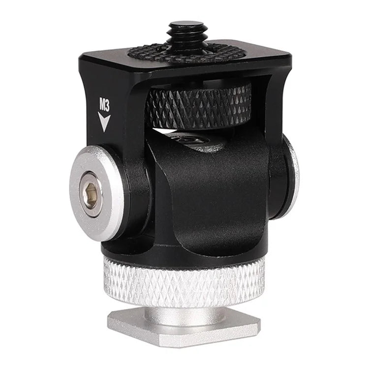 C037 360-Degree Rotating Gimbal for SLR Camera Quick Release Mount Adapter with Hot Shoe, 1 / 4 Screw Hole