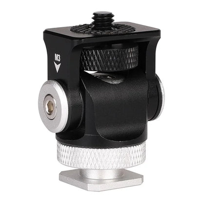 C037 360-Degree Rotating Gimbal for SLR Camera Quick Release Mount Adapter with Hot Shoe, 1 / 4 Screw Hole