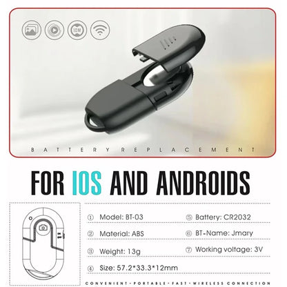 JMARY BT-03 Portable Wireless Bluetooth Selfie Remote Control for iOS / Android
