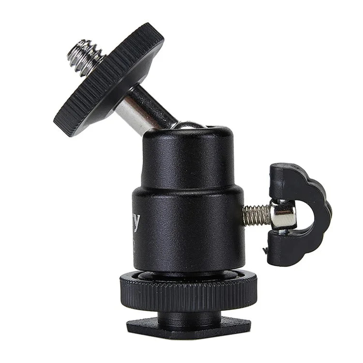 JMARY BH-02 360-Degree Rotating Tripod Adapter with 1 / 4 Screw for LED Lights, Monitors, Mic, Camera