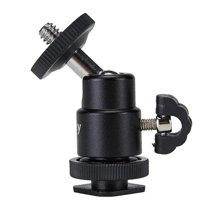 JMARY BH-02 360-Degree Rotating Tripod Adapter with 1 / 4 Screw for LED Lights, Monitors, Mic, Camera