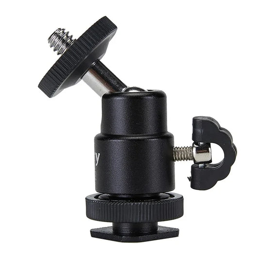 JMARY BH-02 360-Degree Rotating Tripod Adapter with 1 / 4 Screw for LED Lights, Monitors, Mic, Camera