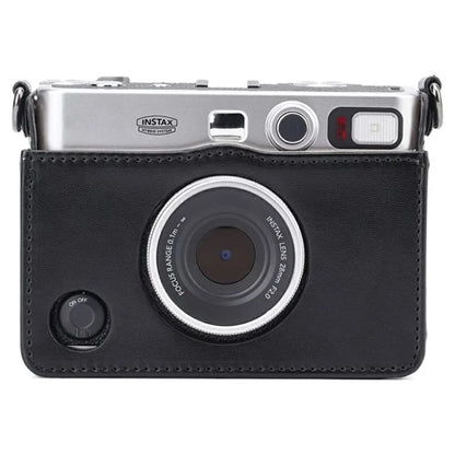 For Instax mini Evo PU Leather Retro Camera Bag Anti-drop Protective Cover with Shoulder Strap