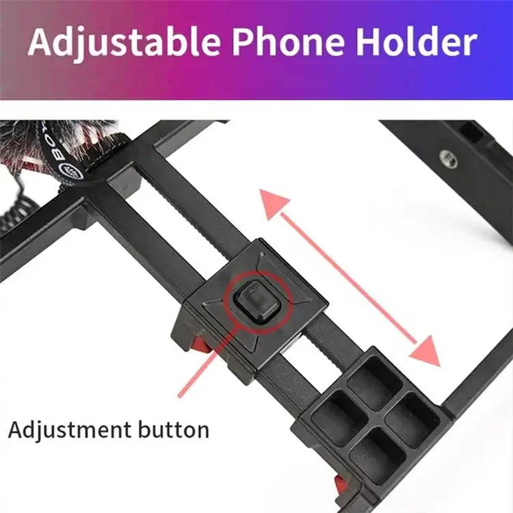 JMARY MT-33 ABS Video Recording Vlog Mobile Phone Rig Cage with Tripod