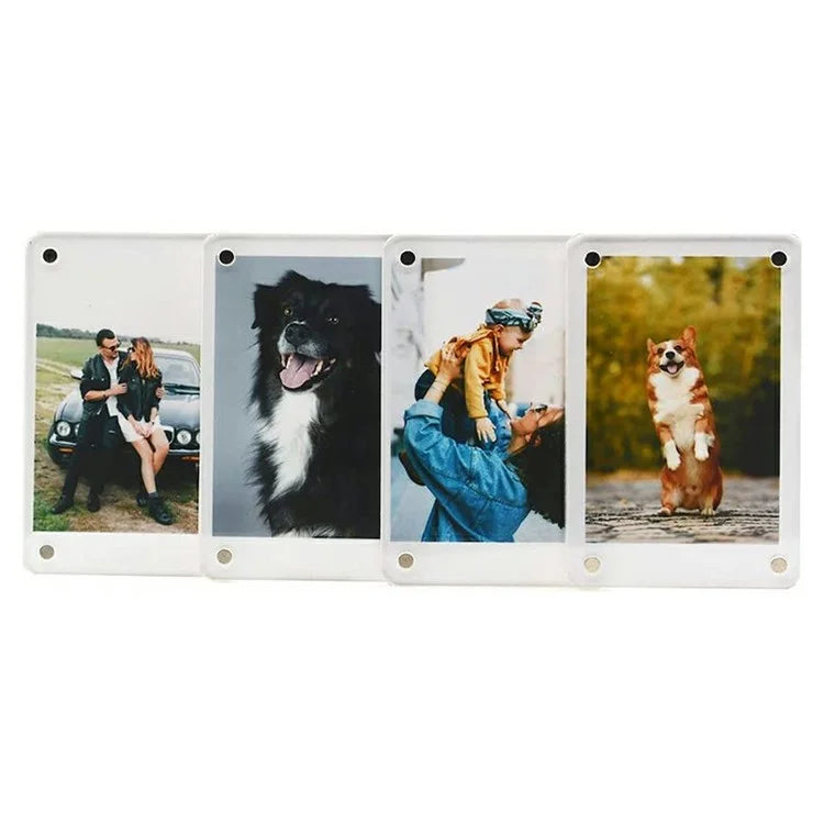 4Pcs / Set 3-inch Polaroid Picture Frames Fridge Magnetic Sticker for Fujifilm Instax Mini 12 11 9