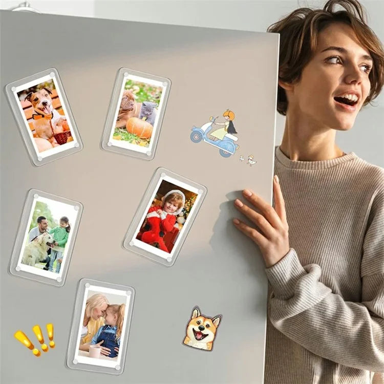 4Pcs / Set 3-inch Polaroid Picture Frames Fridge Magnetic Sticker for Fujifilm Instax Mini 12 11 9