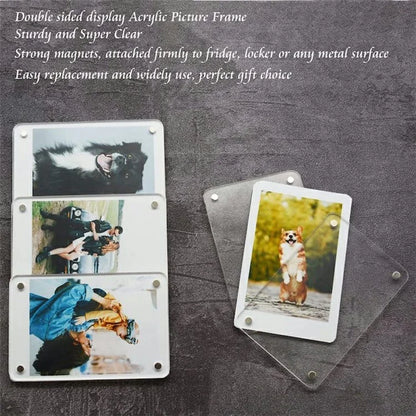 4Pcs / Set 3-inch Polaroid Picture Frames Fridge Magnetic Sticker for Fujifilm Instax Mini 12 11 9