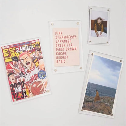 4Pcs / Set 3-inch Polaroid Picture Frames Fridge Magnetic Sticker for Fujifilm Instax Mini 12 11 9