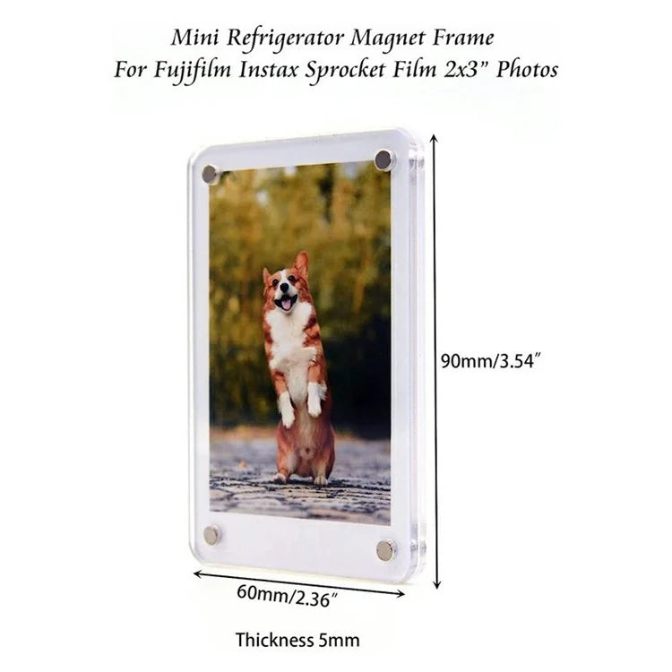 4Pcs / Set 3-inch Polaroid Picture Frames Fridge Magnetic Sticker for Fujifilm Instax Mini 12 11 9