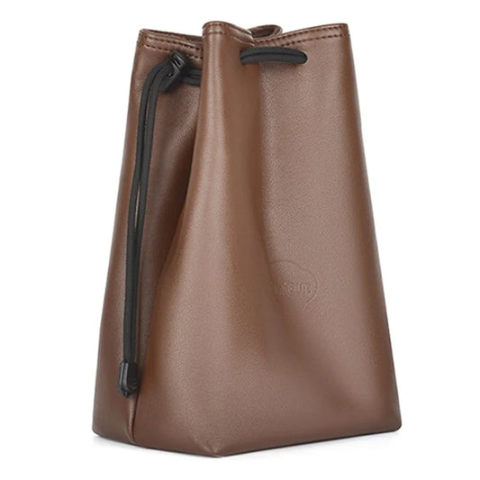 CWATCUN H60 Anti-scratch Camera Lens Bag PU Leather Drawstring Pouch, Size L